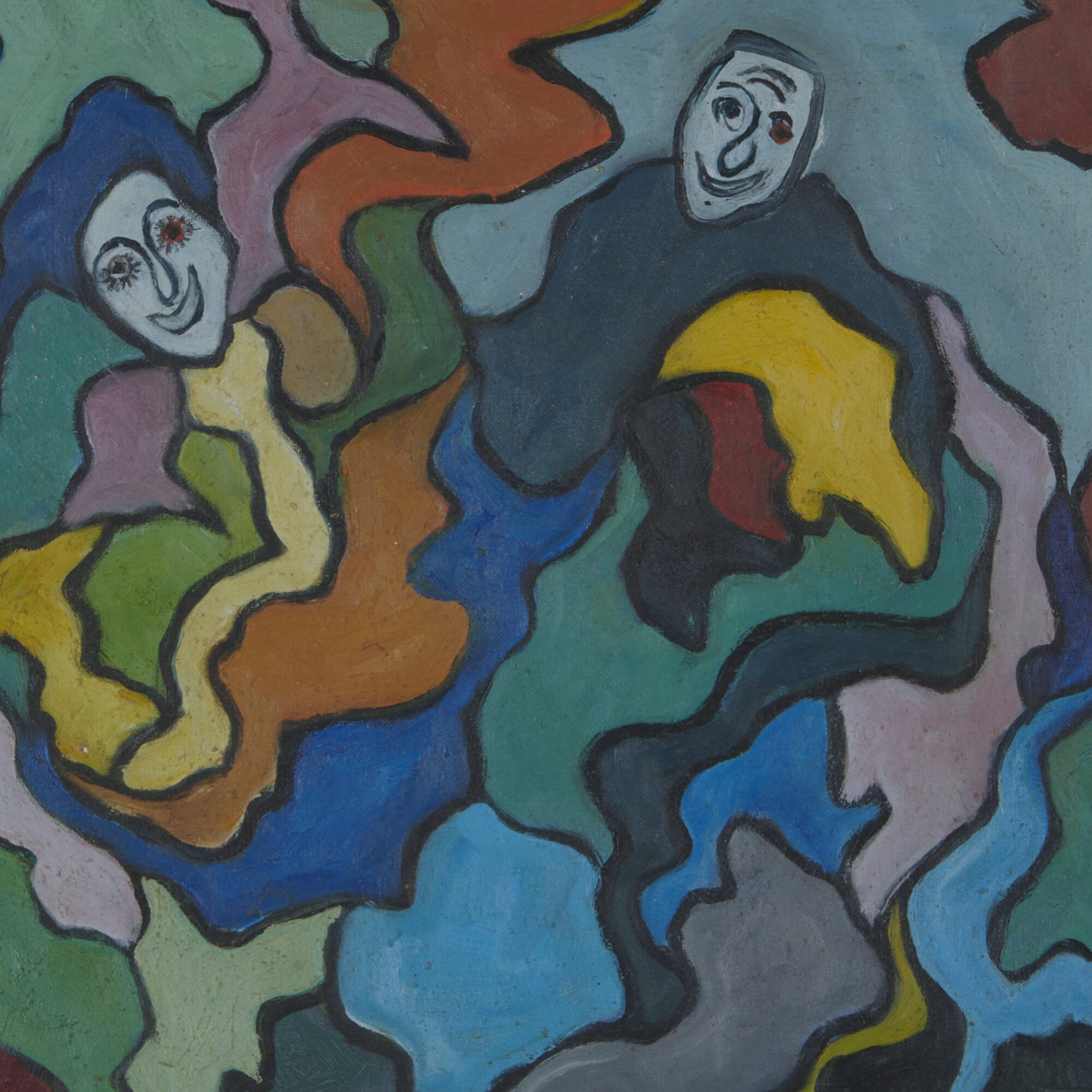 131: GASTON CHAISSAC, Two Figures in Abstract Space < Folk