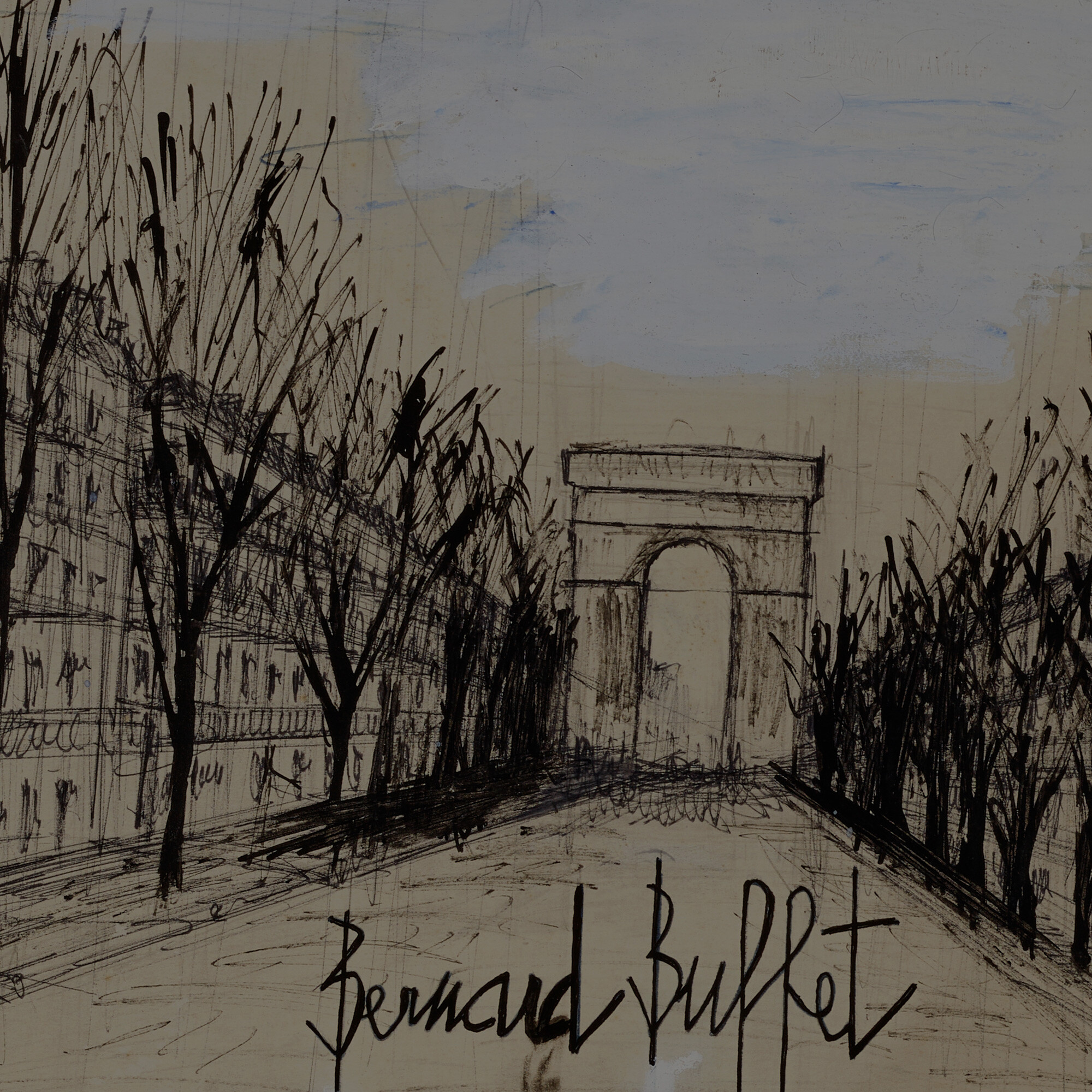 ベルナール・ビュッフェ【Tete d'ecorche de dos】 Les Ecorchés: Tête d'écorché (1964) by Bernard Buffet – Artchive
