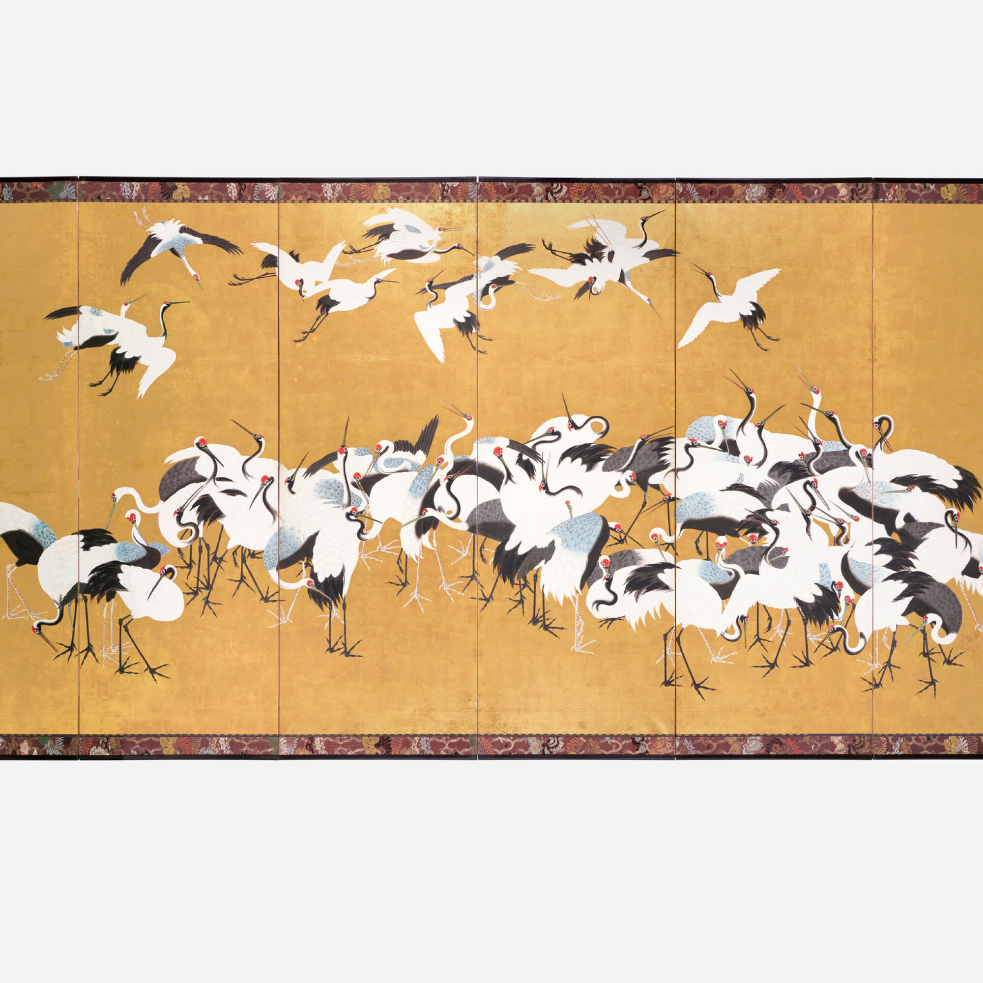 【原画】『Crane in the Clouds』 187: KANÔ TANSHIN MORIMICHI, Six-panel folding screens with