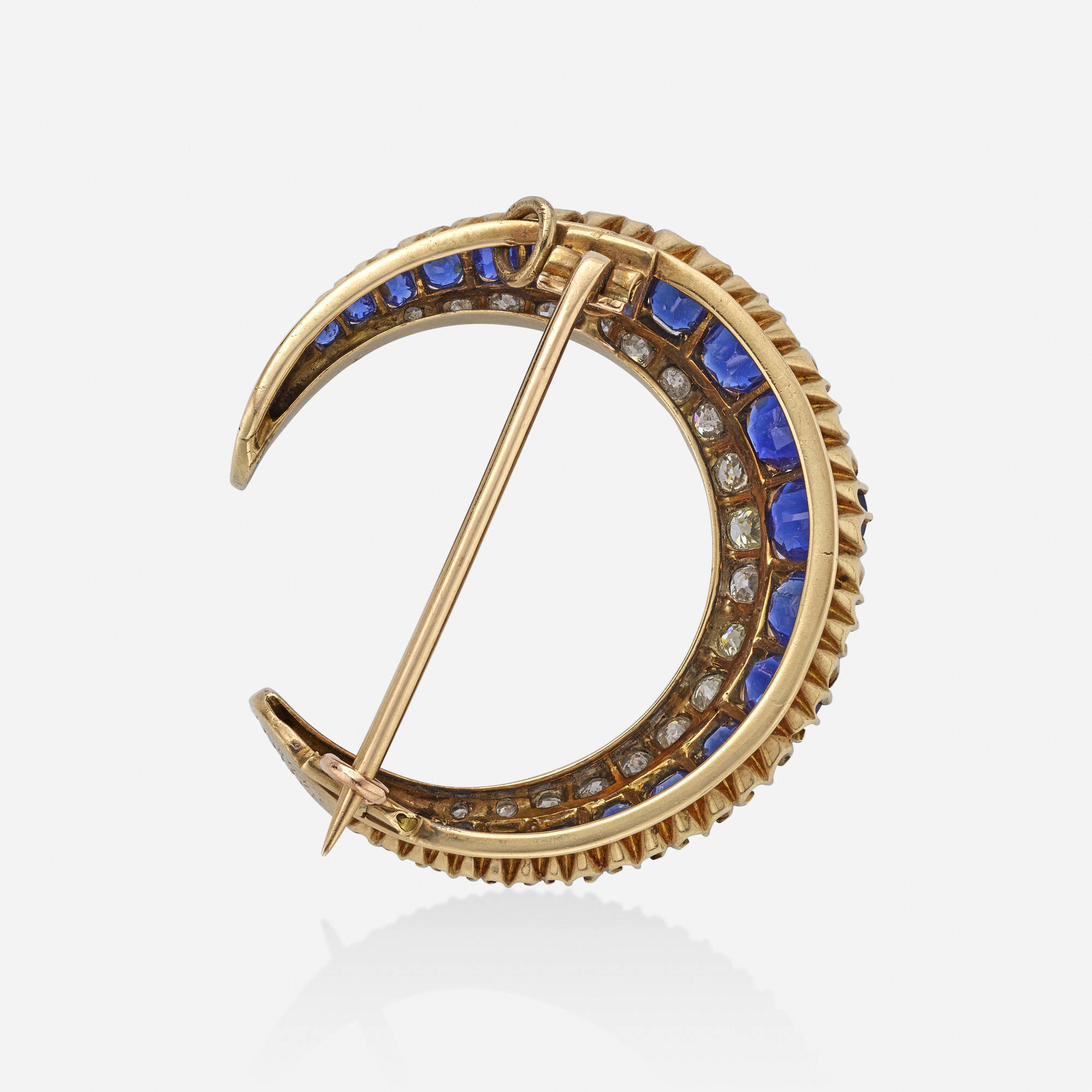 Crescent moon brooch hotsell