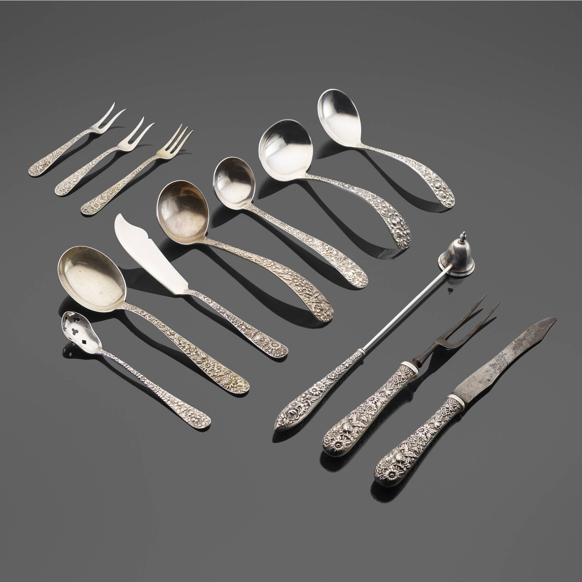 Repousse flatware deals