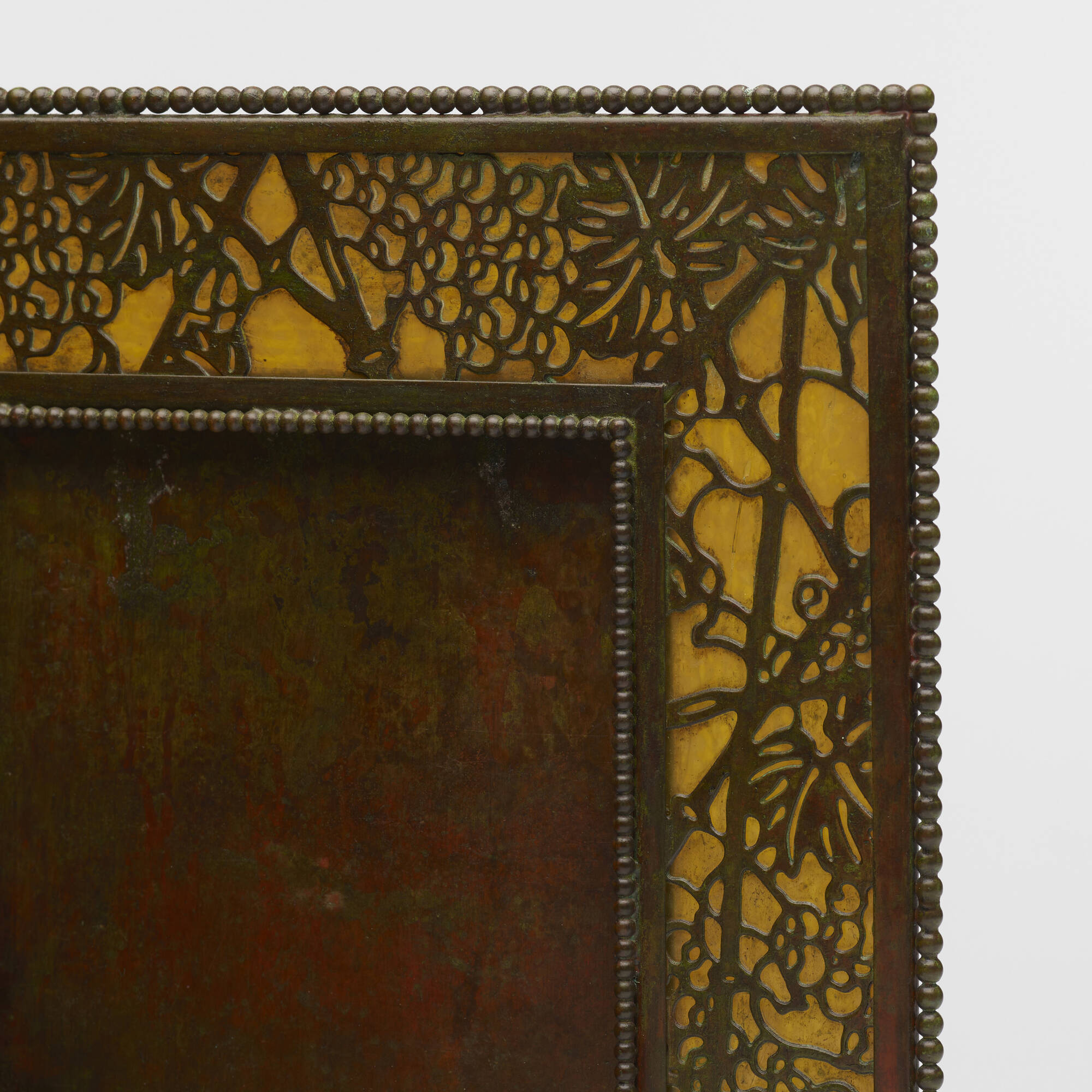 125: TIFFANY STUDIOS, Grapevine double picture frame < Art