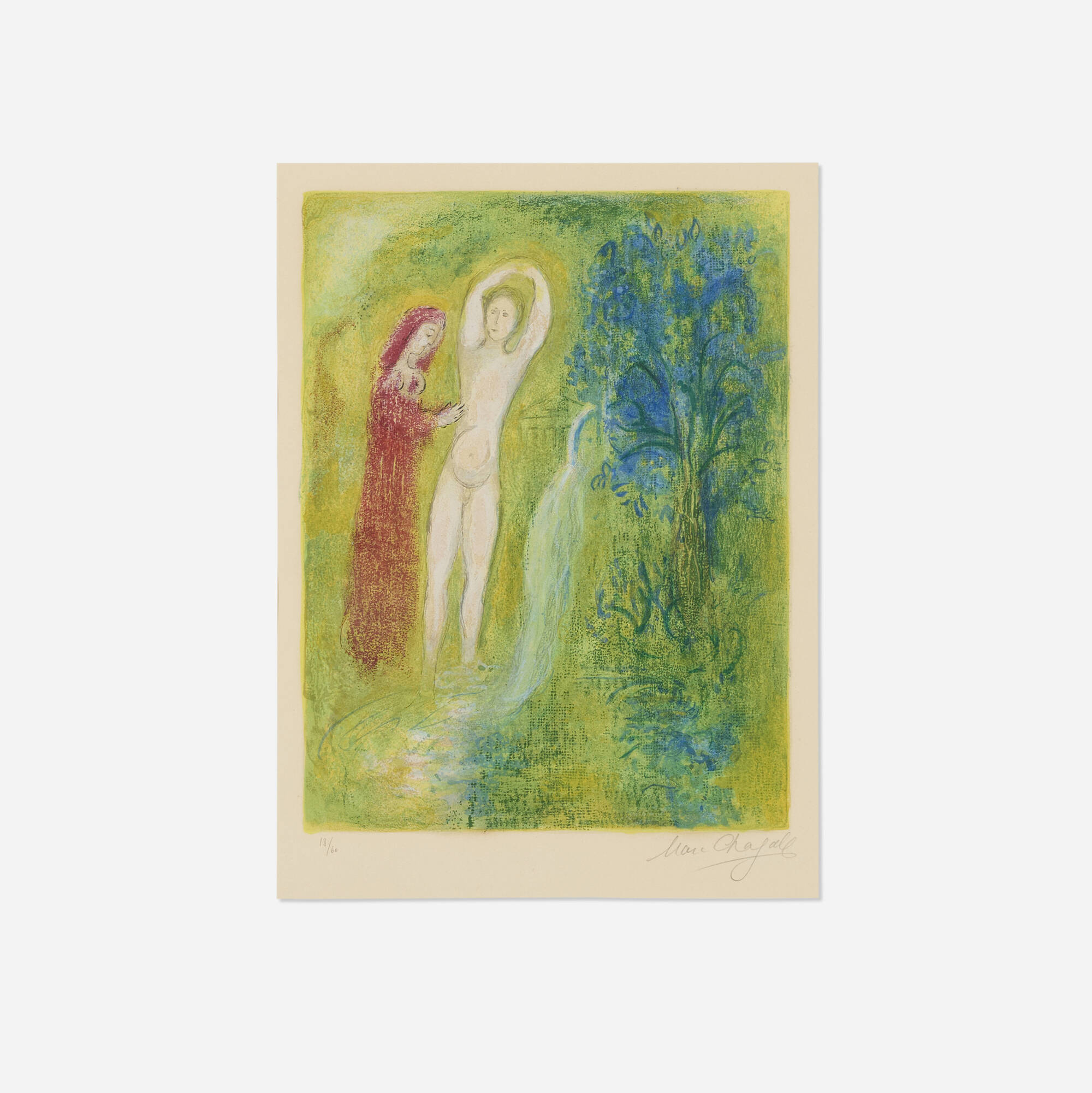 130: MARC CHAGALL, Daphnis et Chloé au Bord de la Fontaine