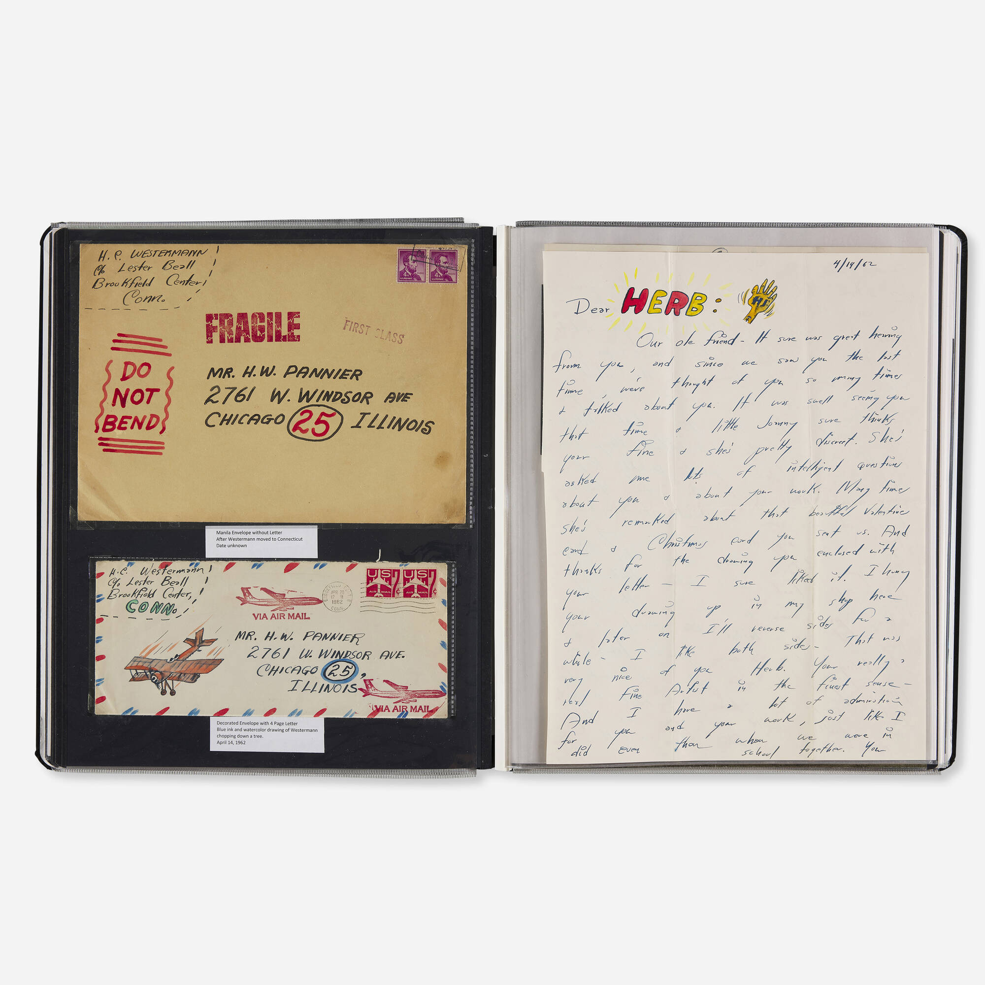 133: H.C. WESTERMANN, Collection of correspondence with