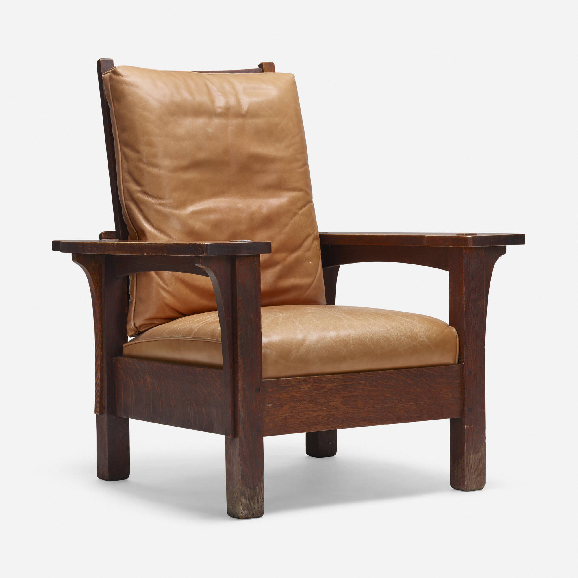 140 L. J.G. STICKLEY Paddle arm Morris chair model 412 Early 20th Century Design 14 June 2023 Auctions Toomey Co. Auctioneers