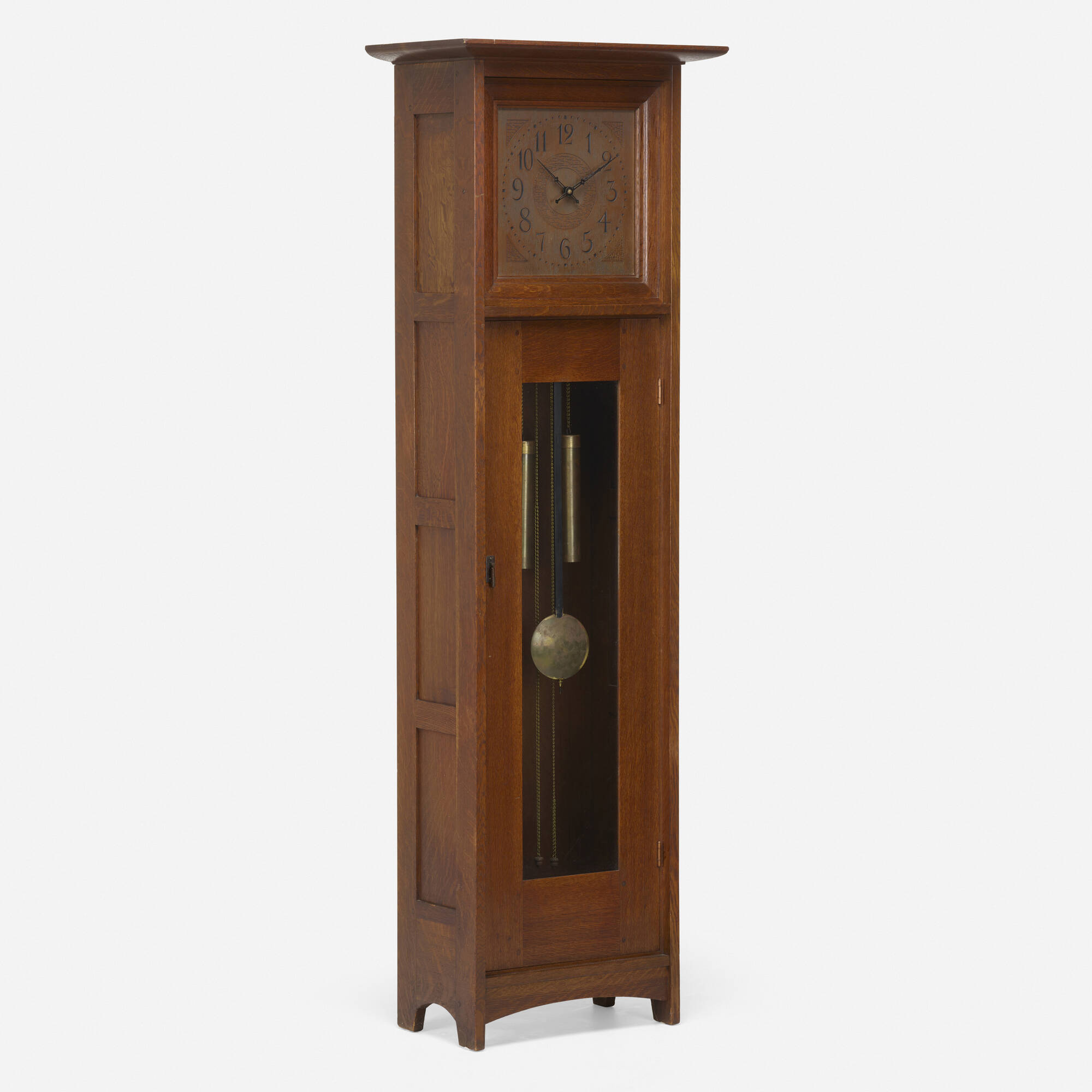 140: L. & J.G. STICKLEY, Tall case clock, model 919 < Early