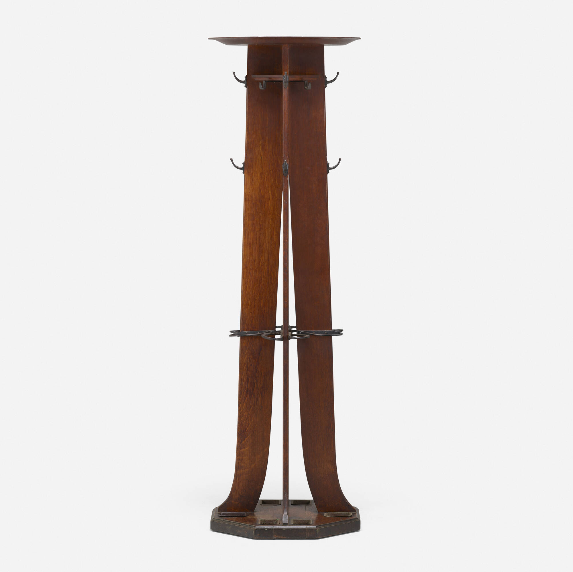 154 CHARLES RENNIE MACKINTOSH Rare hat coat and umbrella stand from the Argyle Street Tea Rooms Glasgow Scotland Early 20th Century Design 2 March 2023 Auctions Toomey Co. Auctioneers