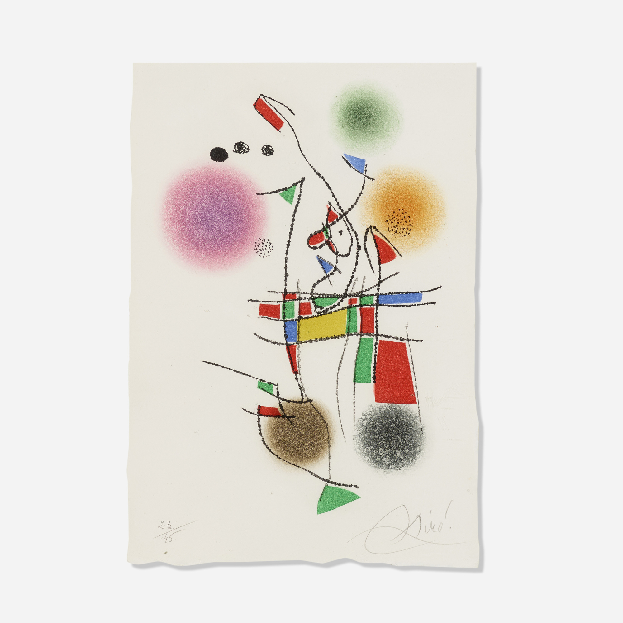 Joan Miro、PEINTURE OVALE、画集画、新品額装付 Joan Miro、PEINTURE OVALE、画集画、新品額装付