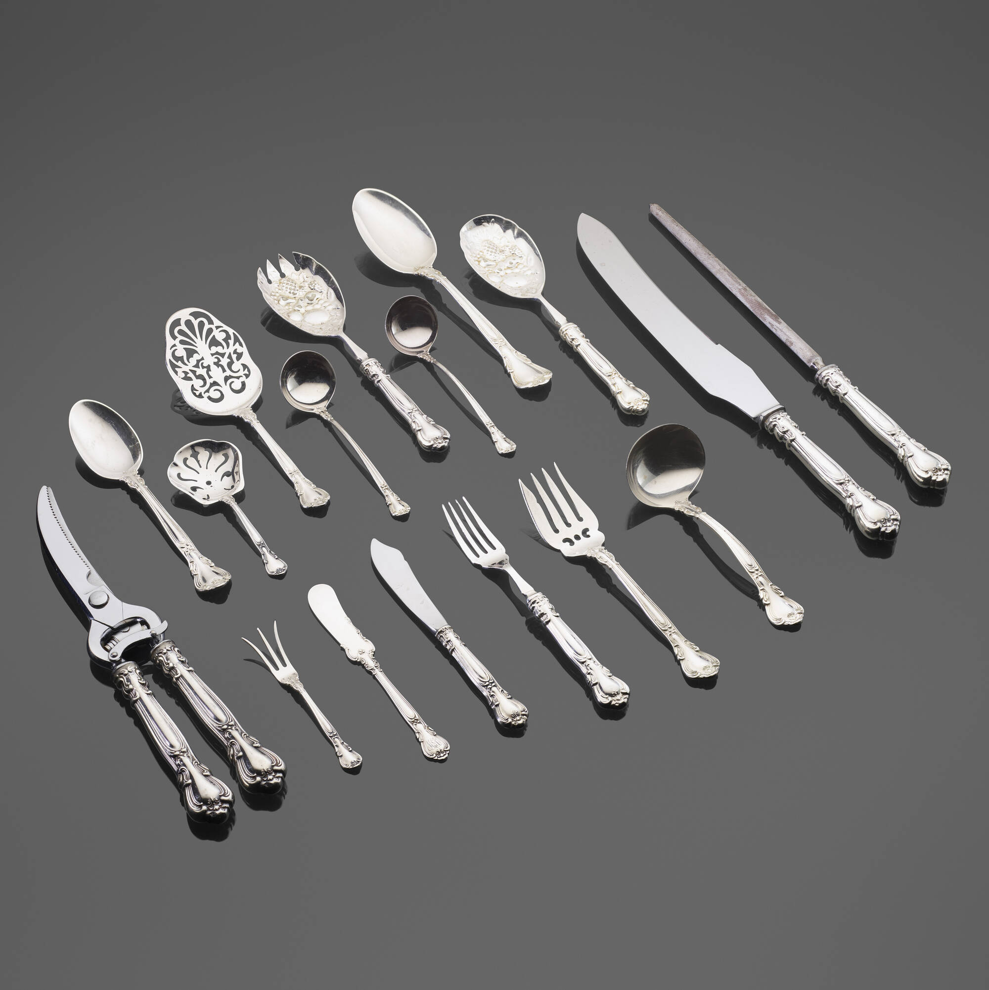 177 WILLIAM C. CODMAN FOR GORHAM MANUFACTURING COMPANY Chantilly flatware service Great Estates 9 May 2024 Auctions Toomey Co. Auctioneers