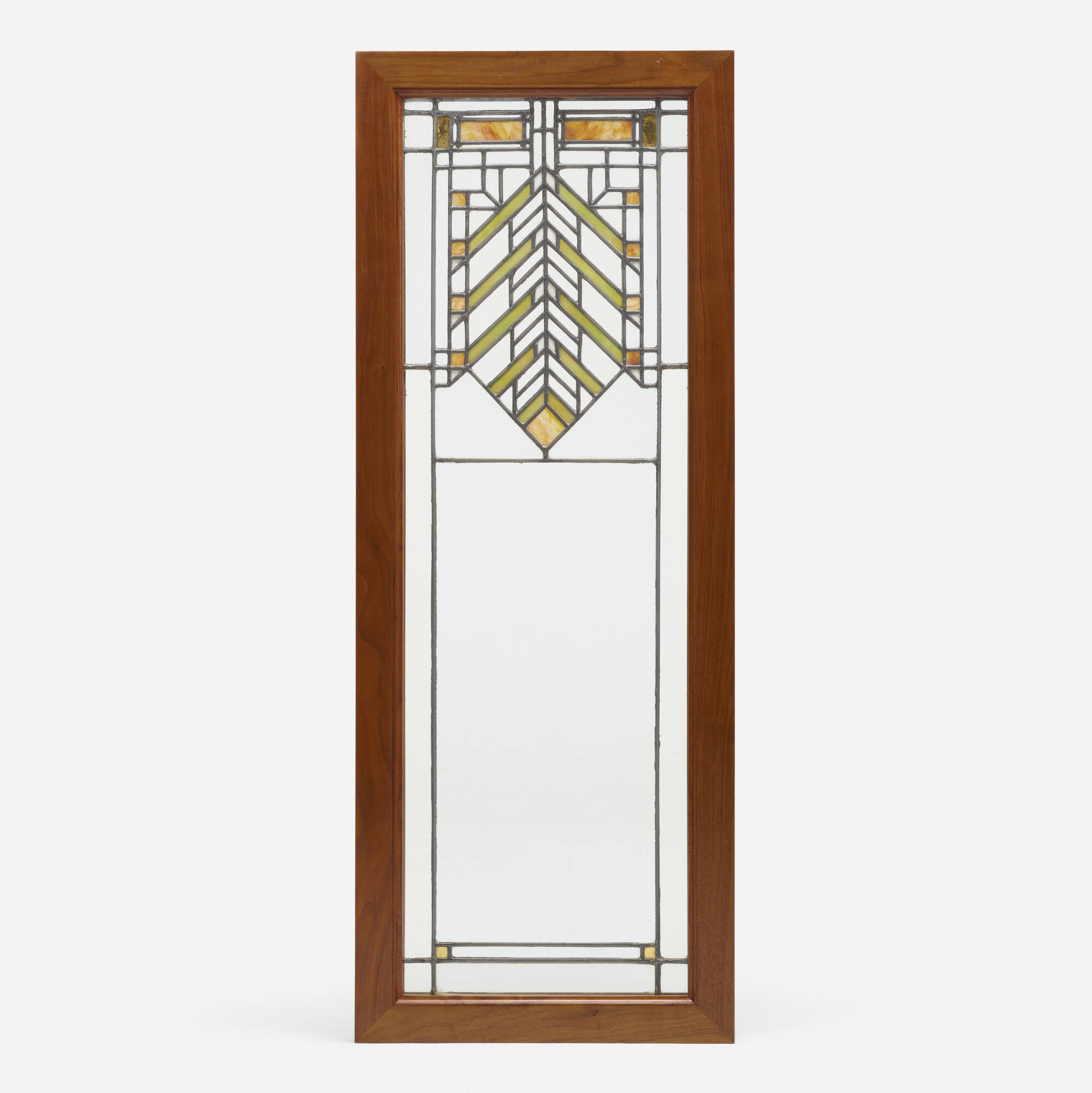 181 FRANK LLOYD WRIGHT Window from the J.J. Walser House Chicago Early 20th Century Design 14 June 2023 Auctions Toomey Co. Auctioneers
