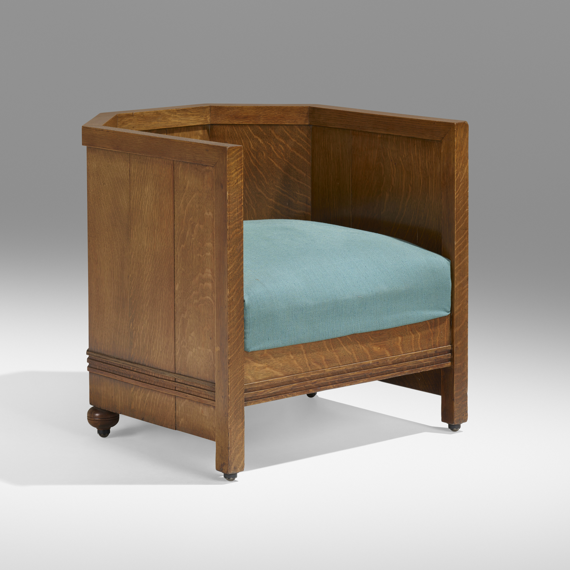 186 FRANK LLOYD WRIGHT Barrel chair from the B. Harley Bradley