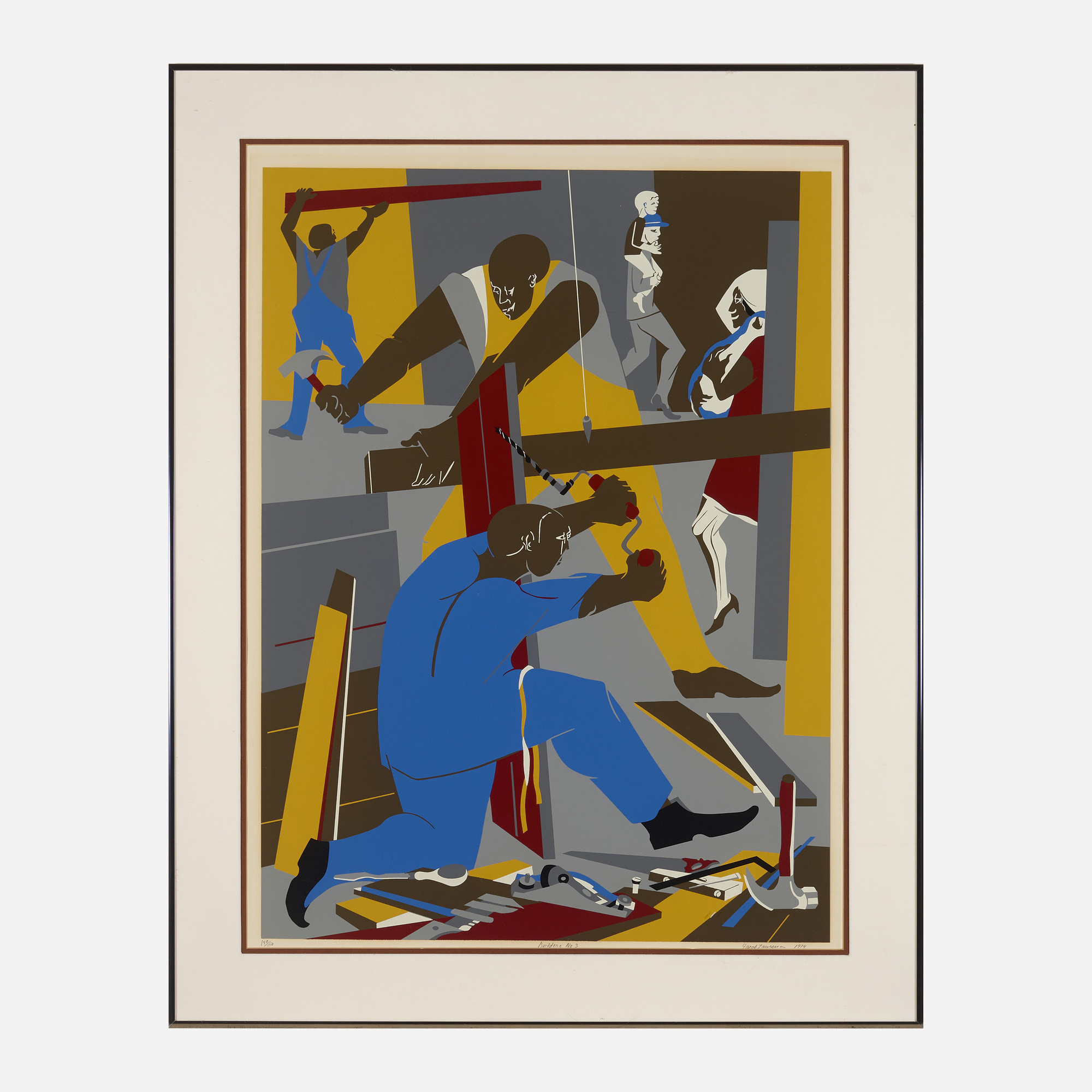 204: JACOB LAWRENCE, Builders No. 3 < Prints & Multiples, 7