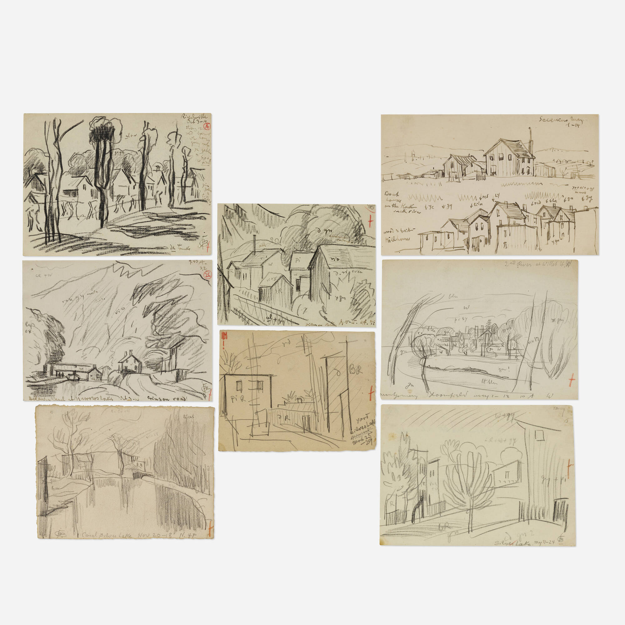 205: OSCAR BLUEMNER, Eight sketches < Fine Art, 10 October