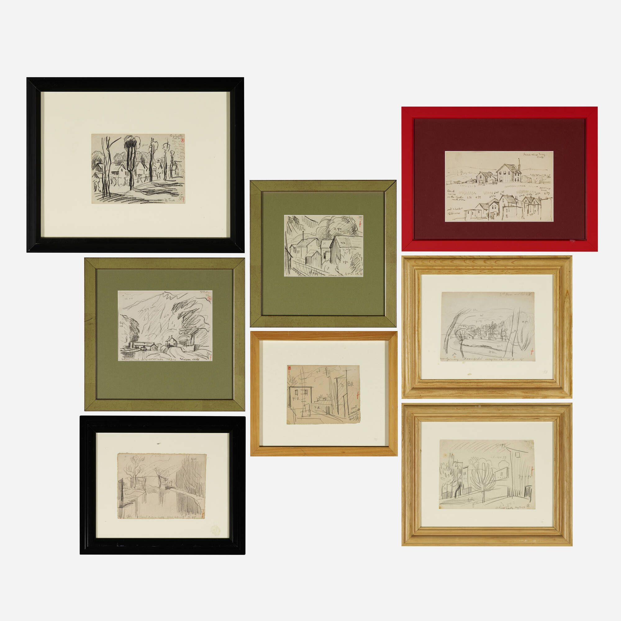 【返品?交換対象商品】 205: OSCAR October 10 Art, Fine < sketches Eight BLUEMNER, 絵画