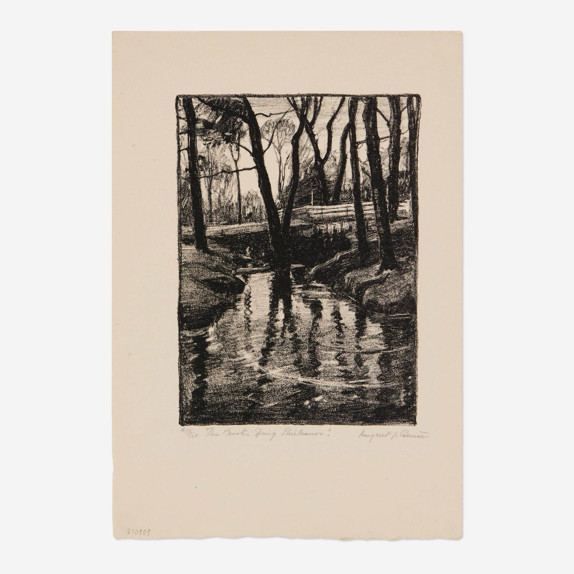 227: MARGARET JORDAN PATTERSON, The Brook in Spring, Pine