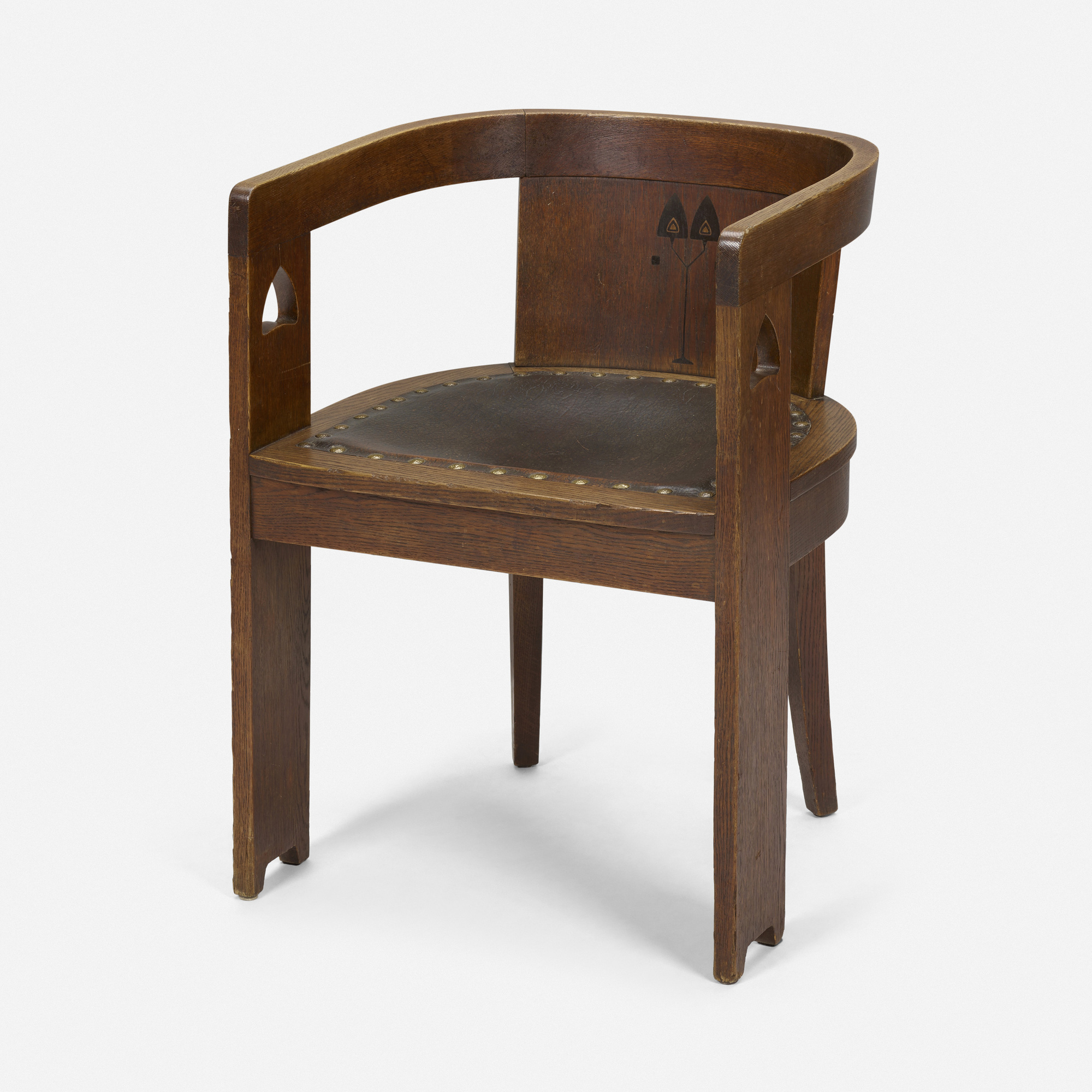 Antique wooden online barrel chair