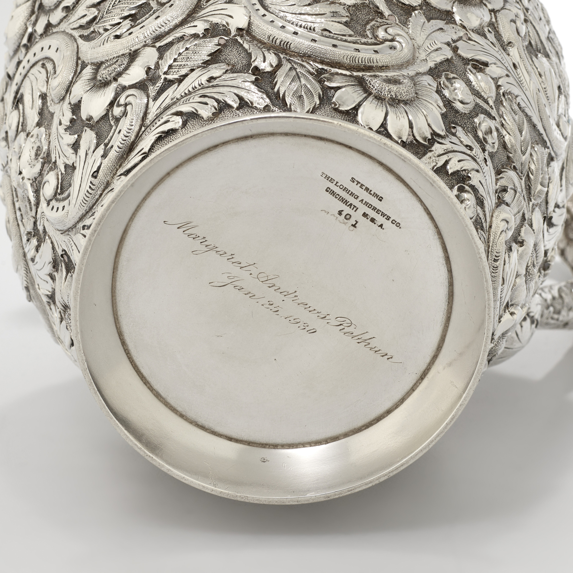 237: THE LORING ANDREWS & CO., Castle Pattern pitcher, model