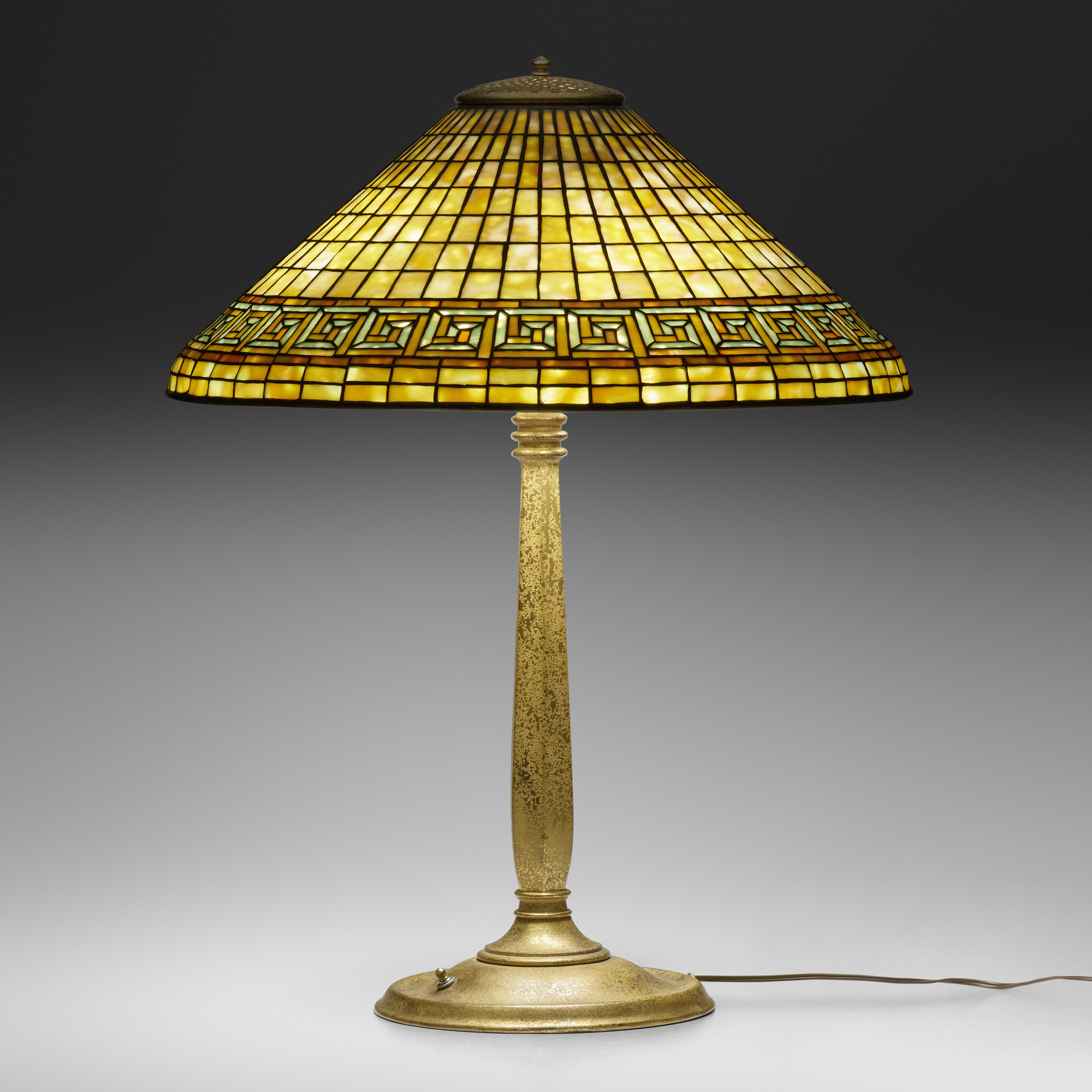 Gold greek key lamp cheap