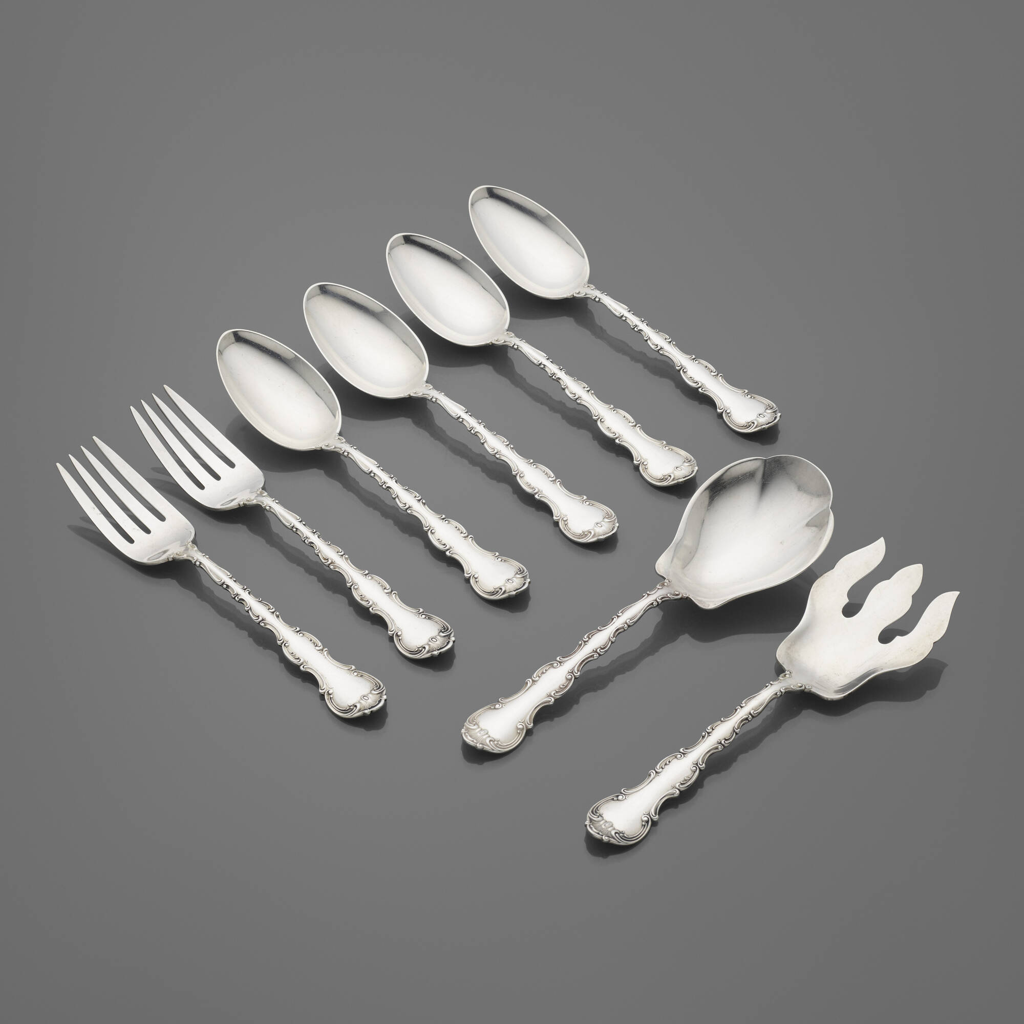 261 WILLIAM C. CODMAN FOR GORHAM MANUFACTURING COMPANY Strasbourg flatware service Jewelry Silver Objects of Vertu 31 May 2023 Auctions Toomey Co. Auctioneers