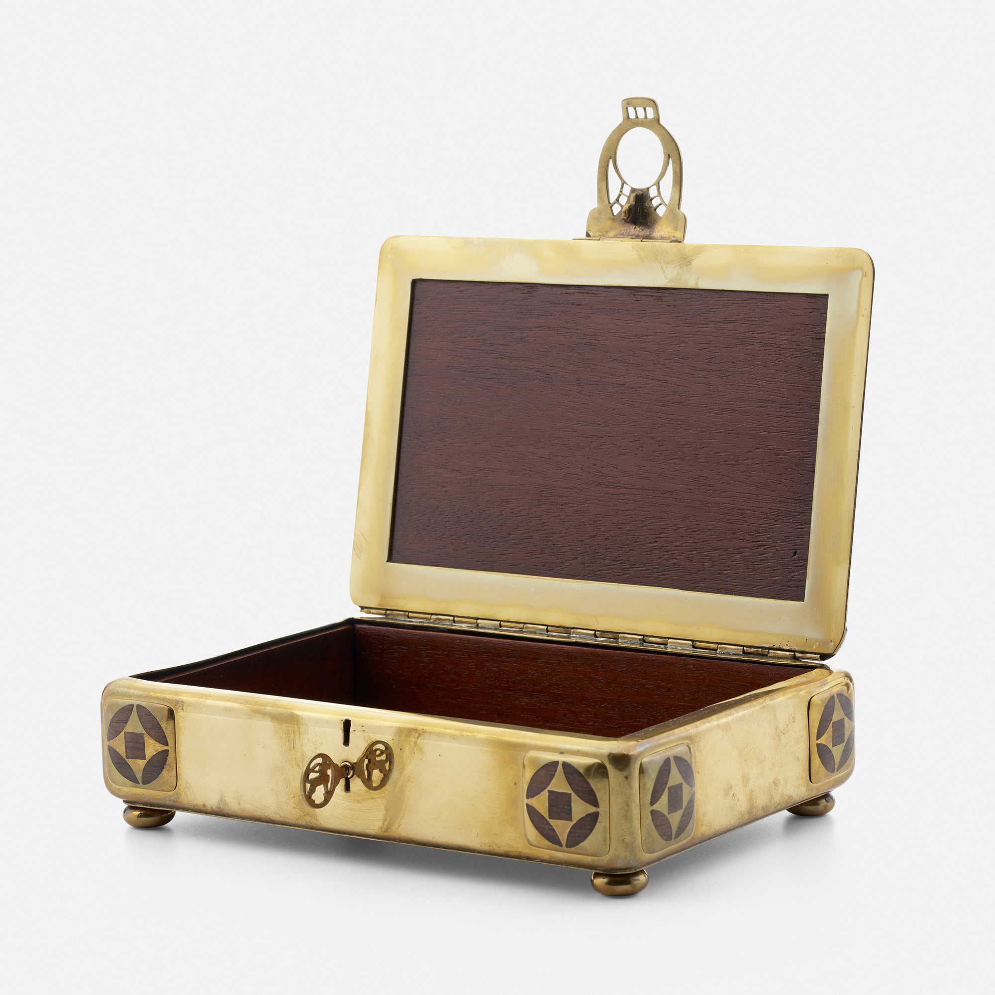 276: ERHARD & SÖHNE, Jugendstil inlaid playing card box with