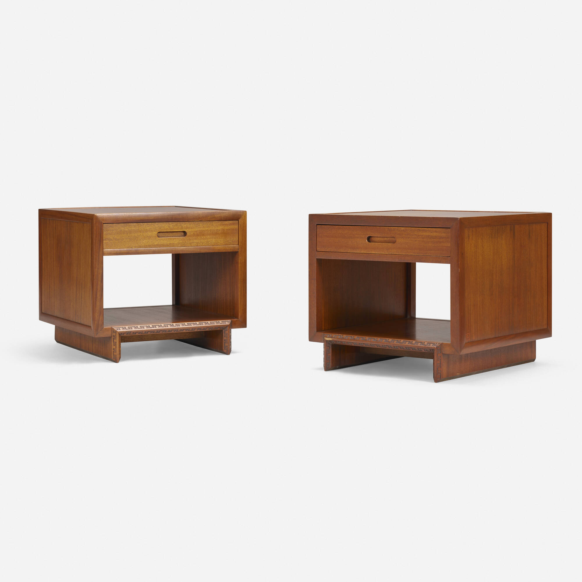 283: FRANK LLOYD WRIGHT, Side table, pair < Art & Design, 13 December 2022  < Auctions | Toomey & Co. Auctioneers