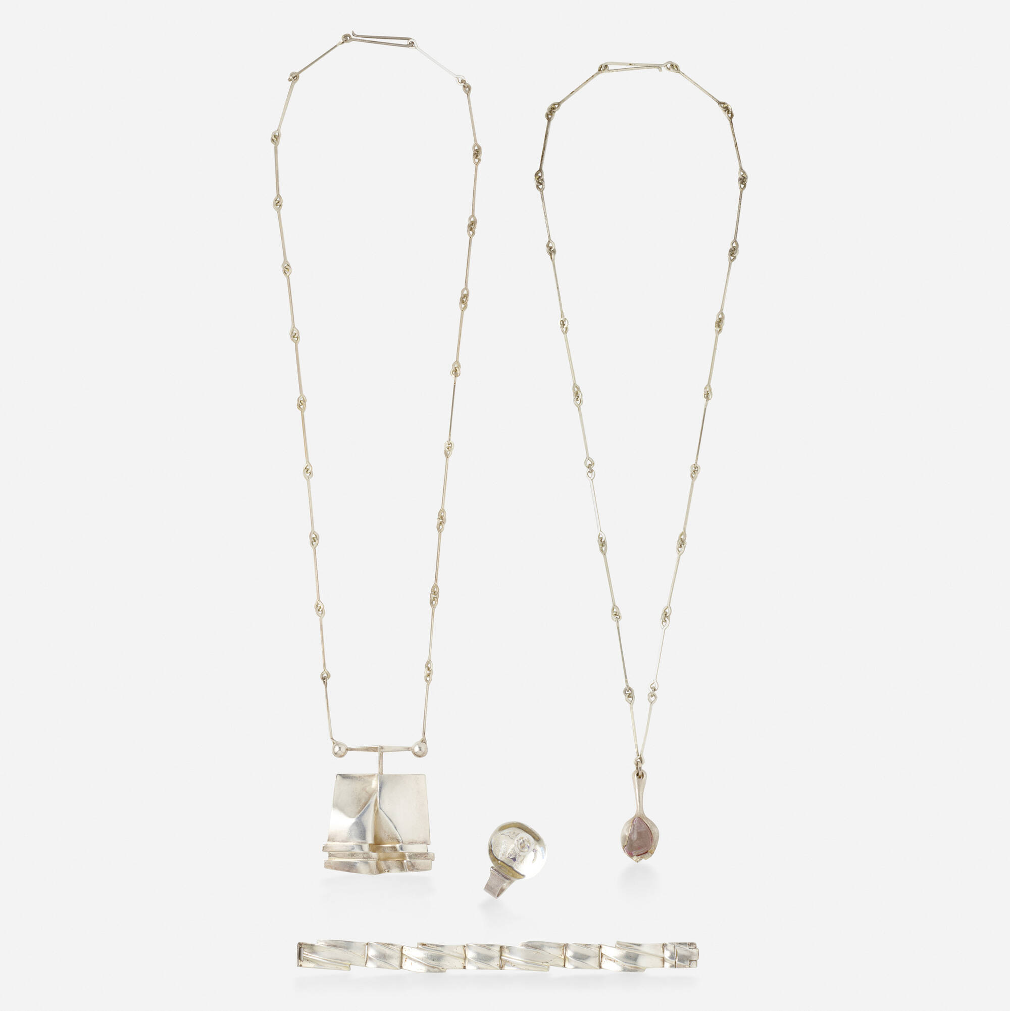 293 BJORN WECKSTROM Group of silver jewelry Jewelry Silver Objects of Vertu 31 May 2023 Auctions Toomey Co. Auctioneers