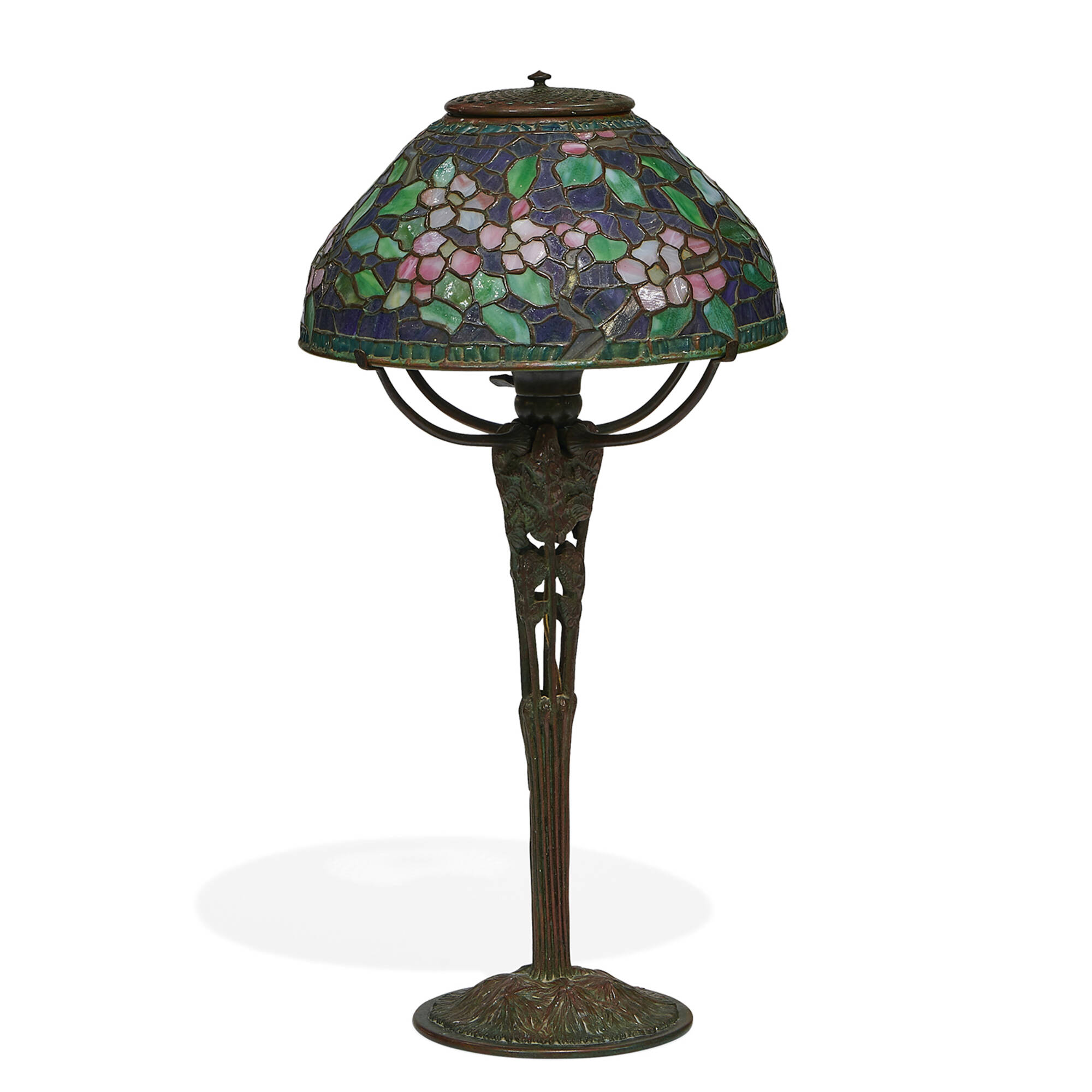 2: TIFFANY STUDIOS, Apple Blossom boudoir lamp: shade, #1414
