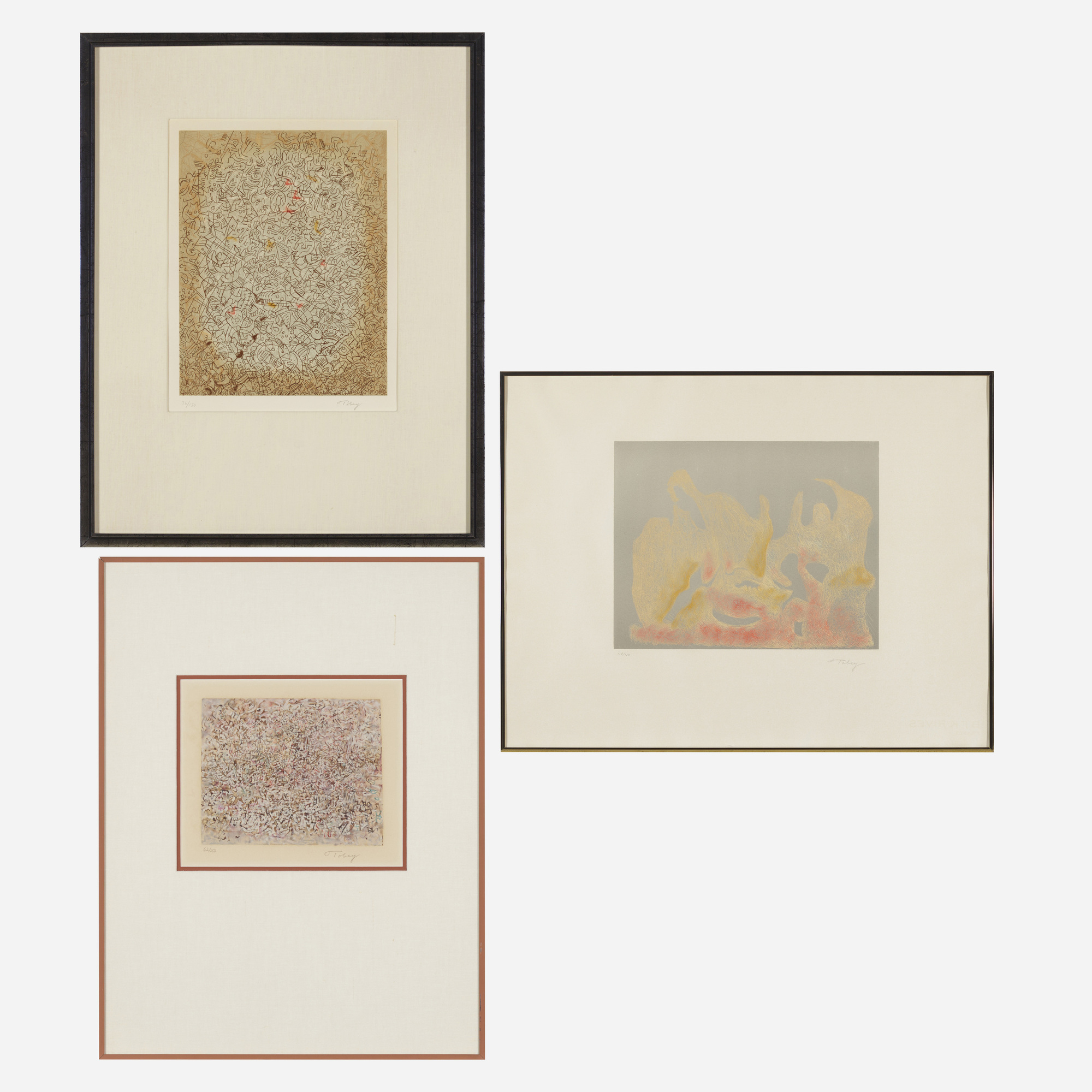 Mark Tobey　マーク・トビー　ポートフォリオ 12枚 309: MARK TOBEY, Three works from the Homage to Tobey