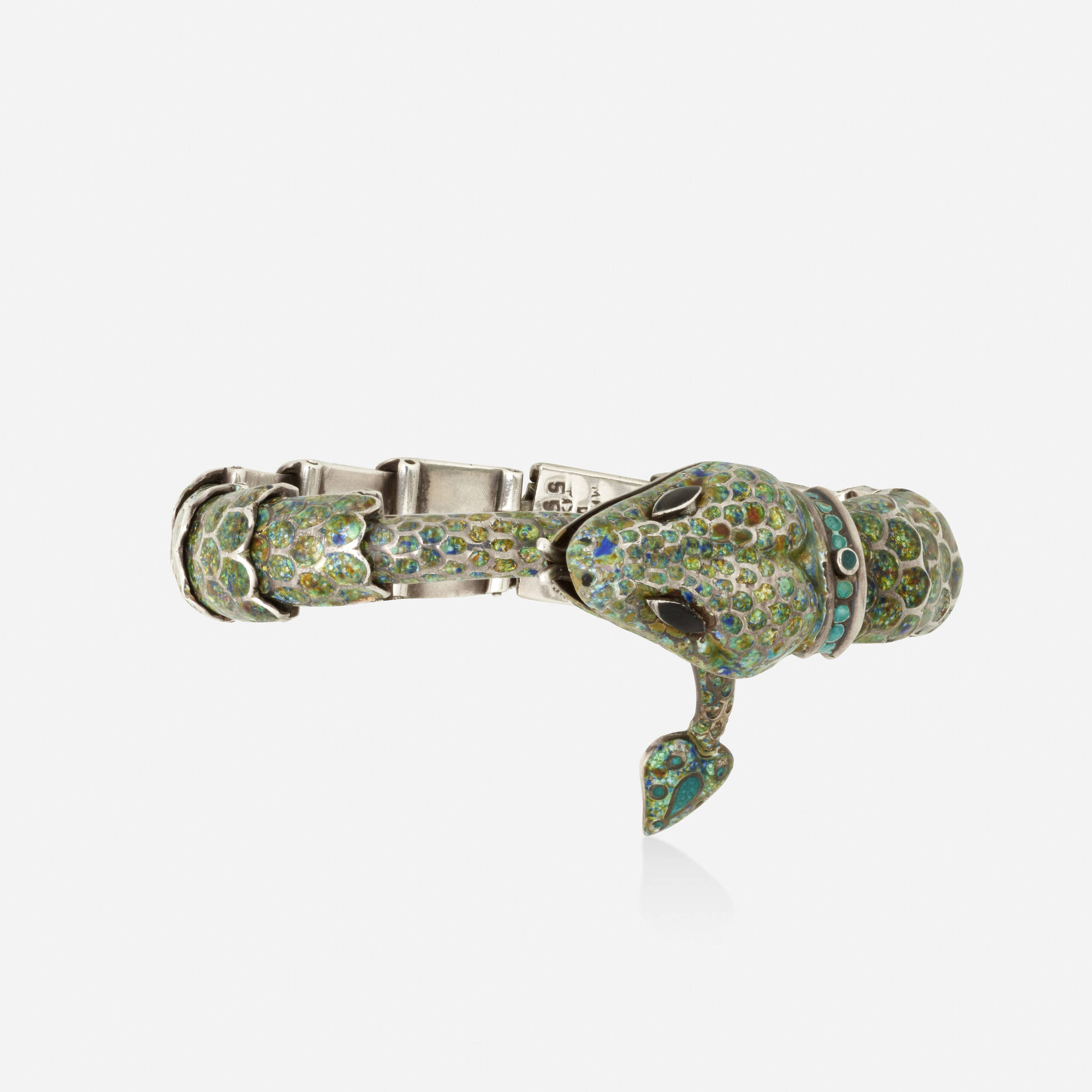 340 MARGOT VAN VOORHIES CARR DE TAXCO Sterling silver and enamel bracelet Jewelry Silver Objects of Vertu 17 November 2023 Auctions Toomey Co. Auctioneers