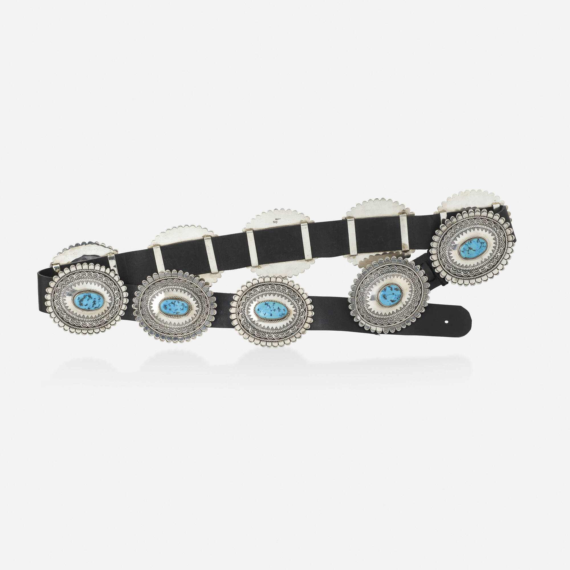 Sterling silver turquoise concho belt best sale