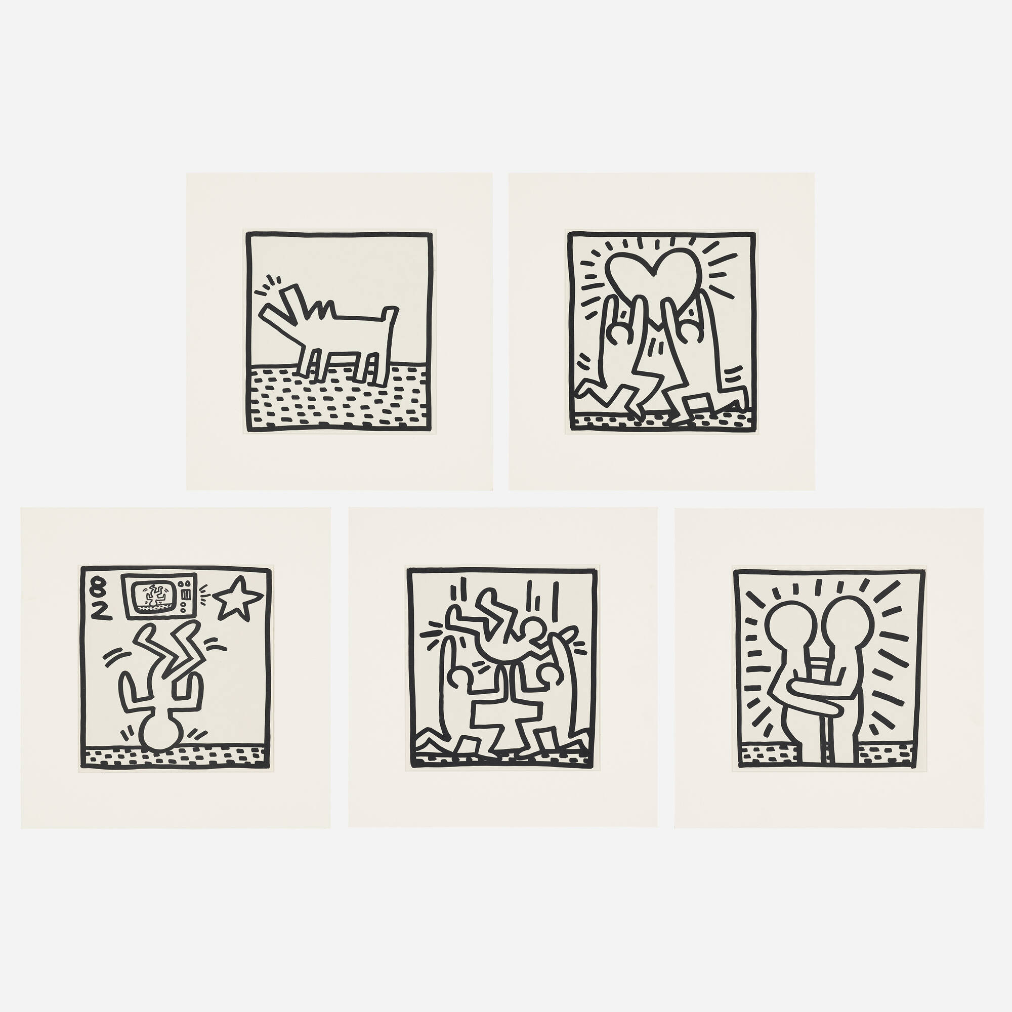 KEITH HARING アート作品 未使用 Printable Keith Haring 1983 Tokyo art exhibition poster