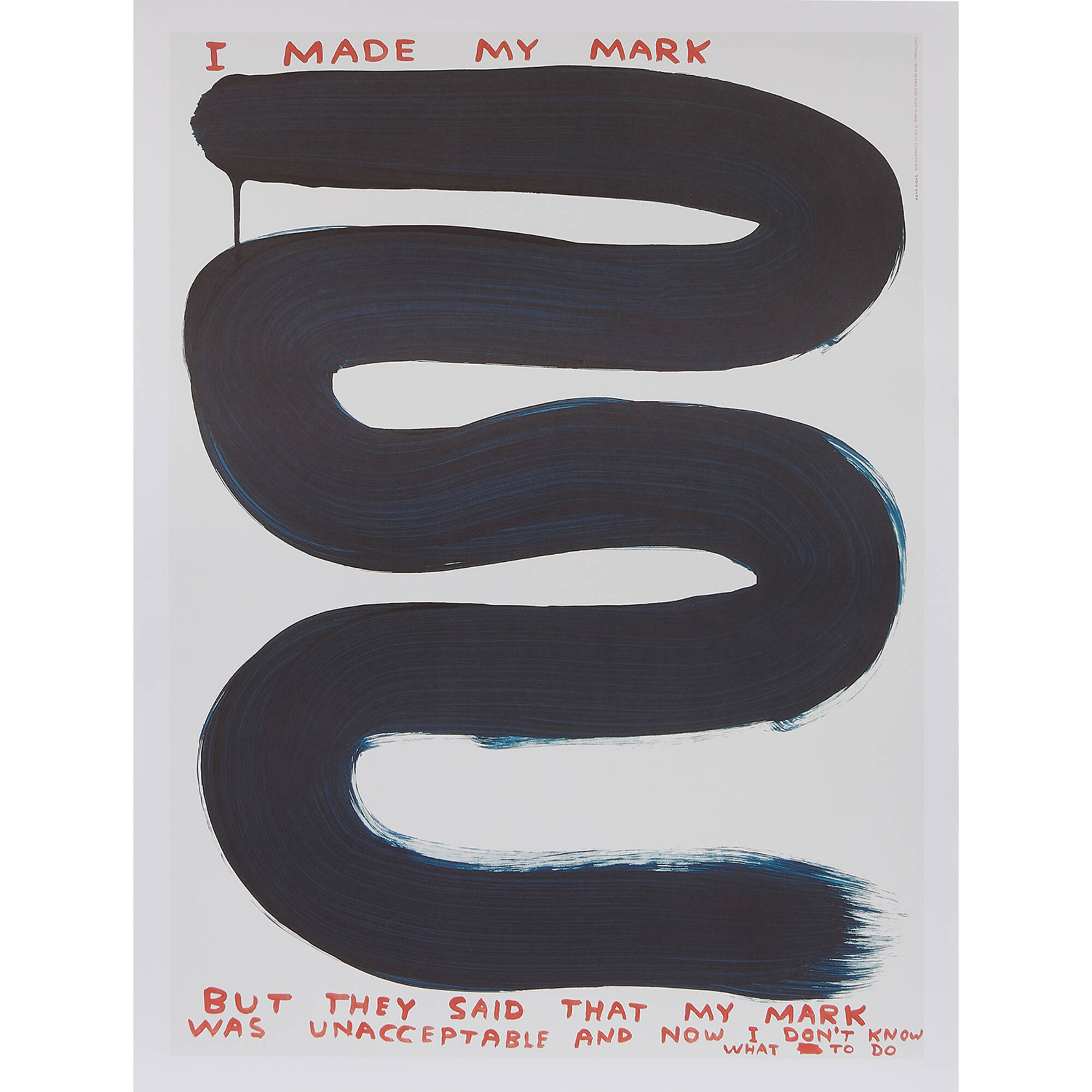 額装済ポスター: DAVID SHRIGLEY: I Wish The Clouds Were Not