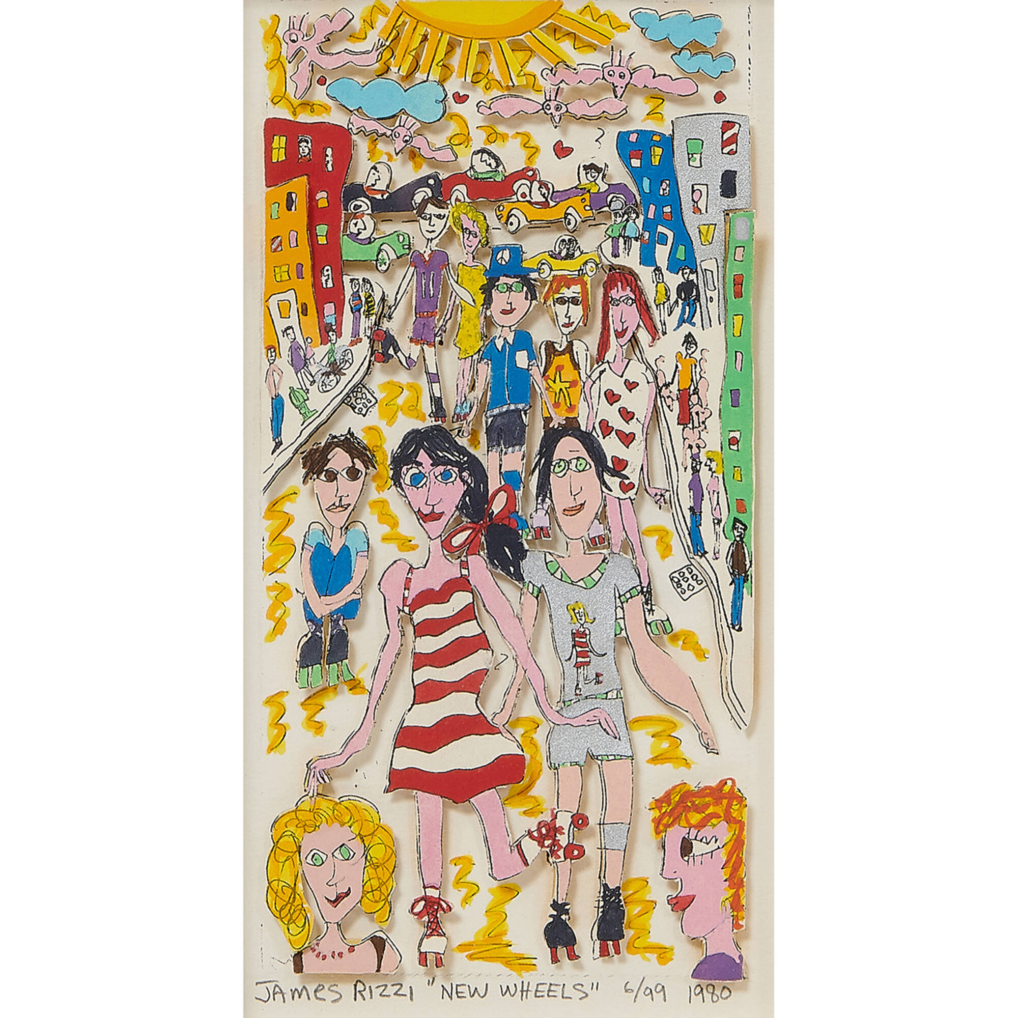 JAMES RIZZI HIGH WIRE 1990年制作 3Dアート James Rizzi 3D “Hookers” Signed And Numbered 1988 | eBay