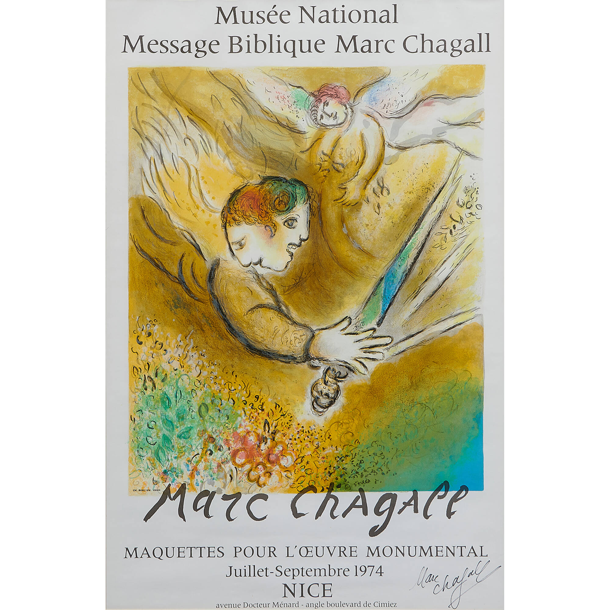 603: MARC CHAGALL, Musée National, Message Biblique, 1977