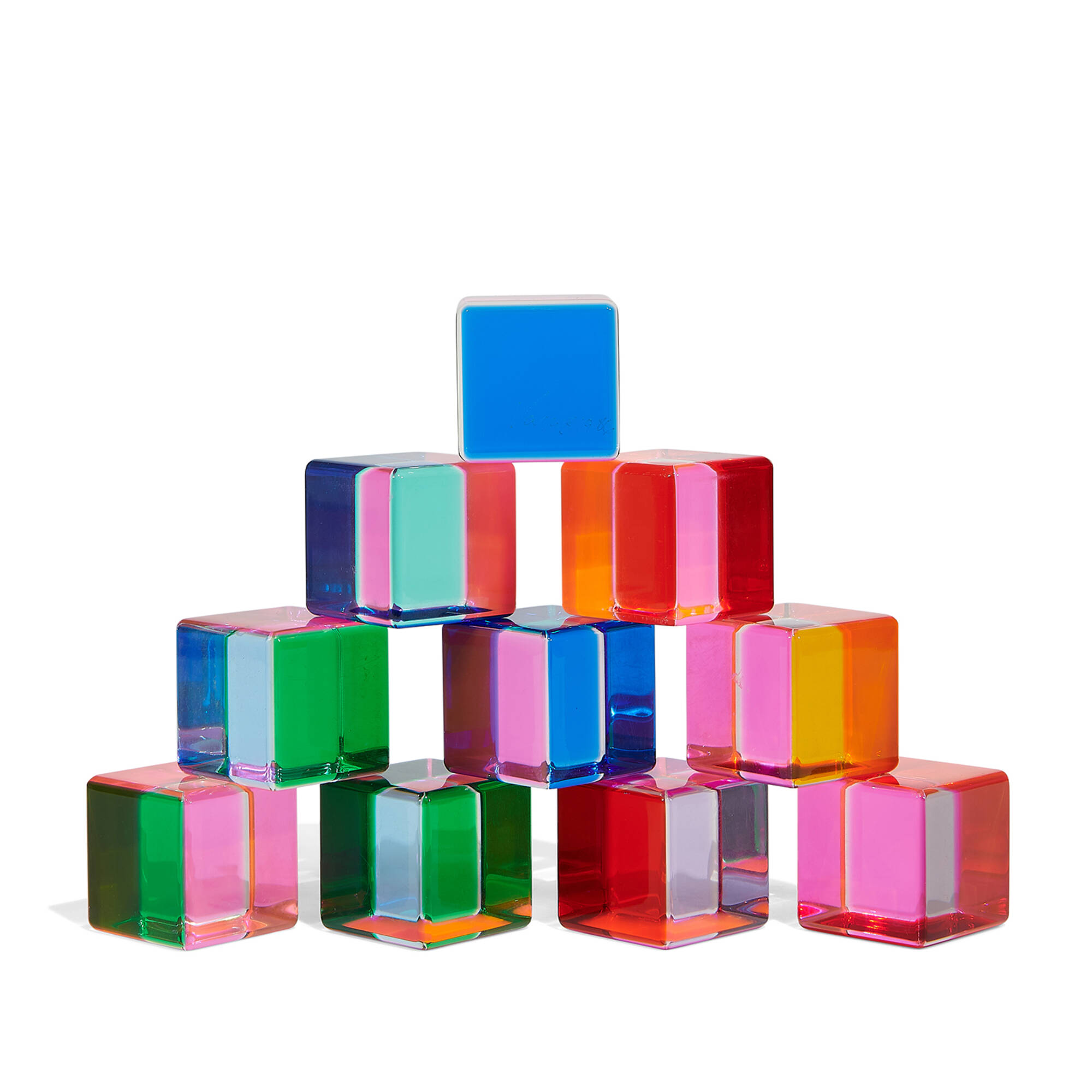 623: VASA (VELIZAR MIHICH), cube sculpture, set of 10 pieces