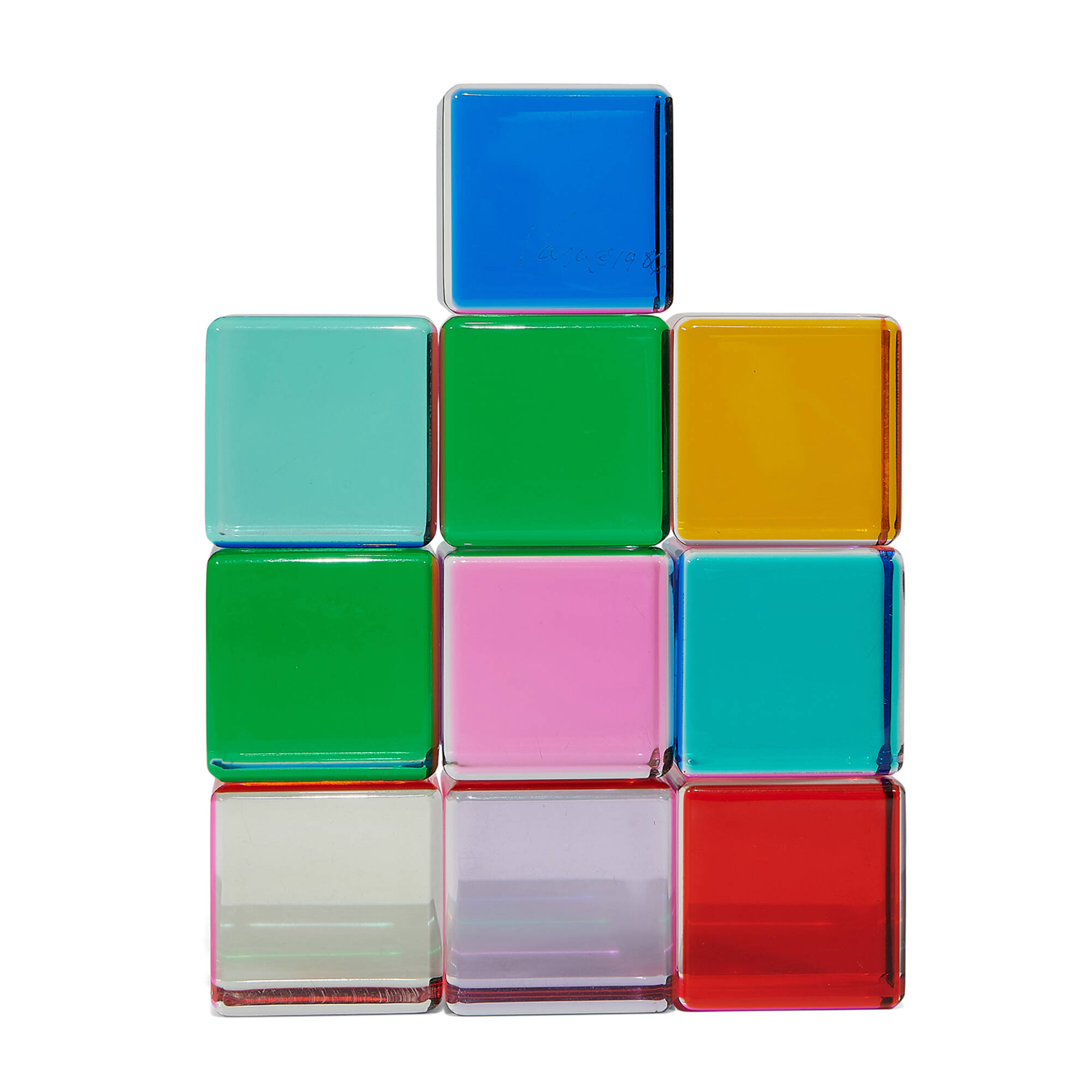 623: VASA (VELIZAR MIHICH), cube sculpture, set of 10 pieces