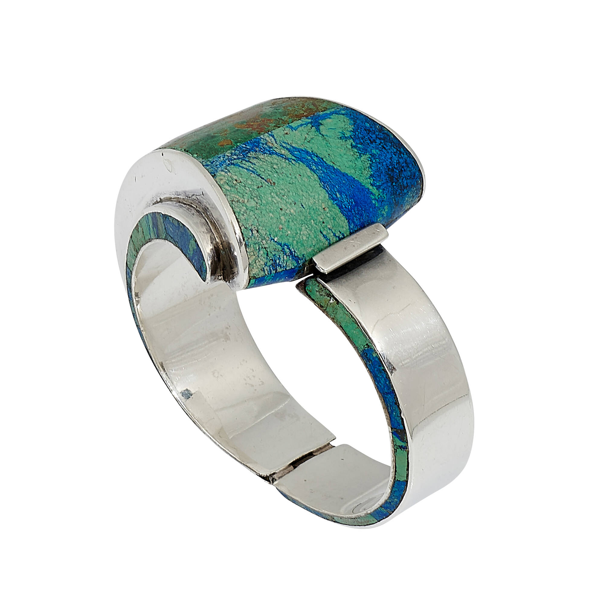 774: LOS CASTILLO, Mosaico Azteca hinged bracelet, #245