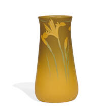 HARRIET ELIZABETH WILCOX FOR ROOKWOOD POTTERY, exceptional Painted Mat glaze earthenware vase | toomeyco.com