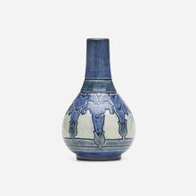SABINA E. WELLS FOR NEWCOMB COLLEGE POTTERY, Early vase with trumpet flowers | toomeyco.com