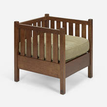 GUSTAV STICKLEY, Cube armchair, model 335 | toomeyco.com