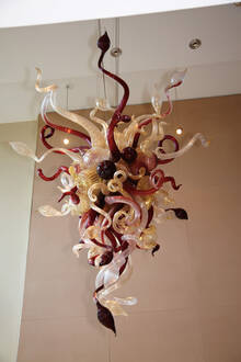 DALE CHIHULY, Gilded Opal and Deep Garnet Chandelier | toomeyco.com