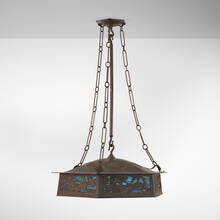 ERNEST BATCHELDER AND DOUGLAS DONALDSON, Rare chandelier similar to an example from the Batchelder House, Arroyo Seco | toomeyco.com