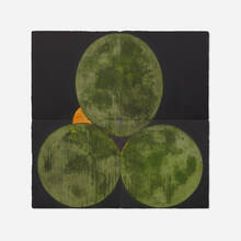 DONALD SULTAN, Three Old Limes and an Orange August 30 1988 (in four parts) | toomeyco.com