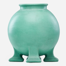 WILLIAM BRYCE MUNDIE FOR TECO POTTERY, Rare Spherical Vessel | toomeyco.com