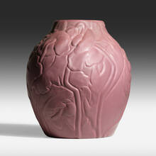 ARTUS VAN BRIGGLE FOR VAN BRIGGLE POTTERY, Early vase with poppies | toomeyco.com
