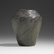 ARTUS VAN BRIGGLE FOR VAN BRIGGLE POTTERY, Early vase with geese | toomeyco.com