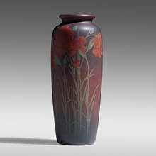 HARRIET ELIZABETH WILCOX FOR ROOKWOOD POTTERY, Exceptional Painted Mat vase with carnations | toomeyco.com