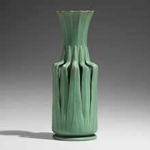 WILLIAM J. DODD FOR TECO POTTERY, Rare reticulated vase, model 85 | toomeyco.com