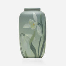 ALBERT R. VALENTIEN FOR ROOKWOOD POTTERY, Painted Mat vase with crocuses | toomeyco.com