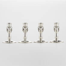 GEORG JENSEN, Blossom candlesticks model 2, set of four | toomeyco.com